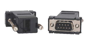 10 x DB9M to RJ45 straight serial adapter