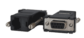 10 x DB9F to RJ45 straight serial adapter
