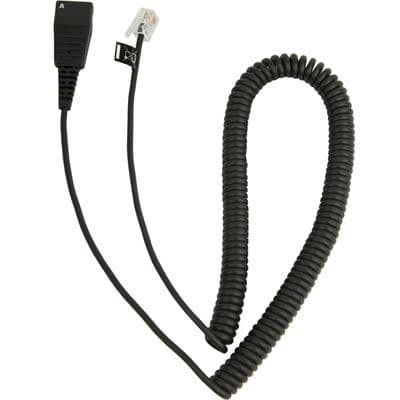 Jabra 2m QD (Quick Disconnect) to RJ9 coiled cord for Cisco phones 8800-01-37