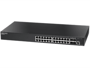 24-Port 10/100/1000 Mbps (Gigabit) Managed Switch with 4 Gigabit SFP slots