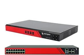 16 selectable serial ports x86 4-core CPU 8G RAM 64G SSD 1GbE with SFP  Docker Support TPM 2.0 Dual DC