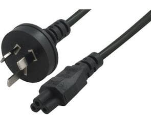 1m Power Cable 3-Pin to Clover (IEC 320 C5) Female Connector
