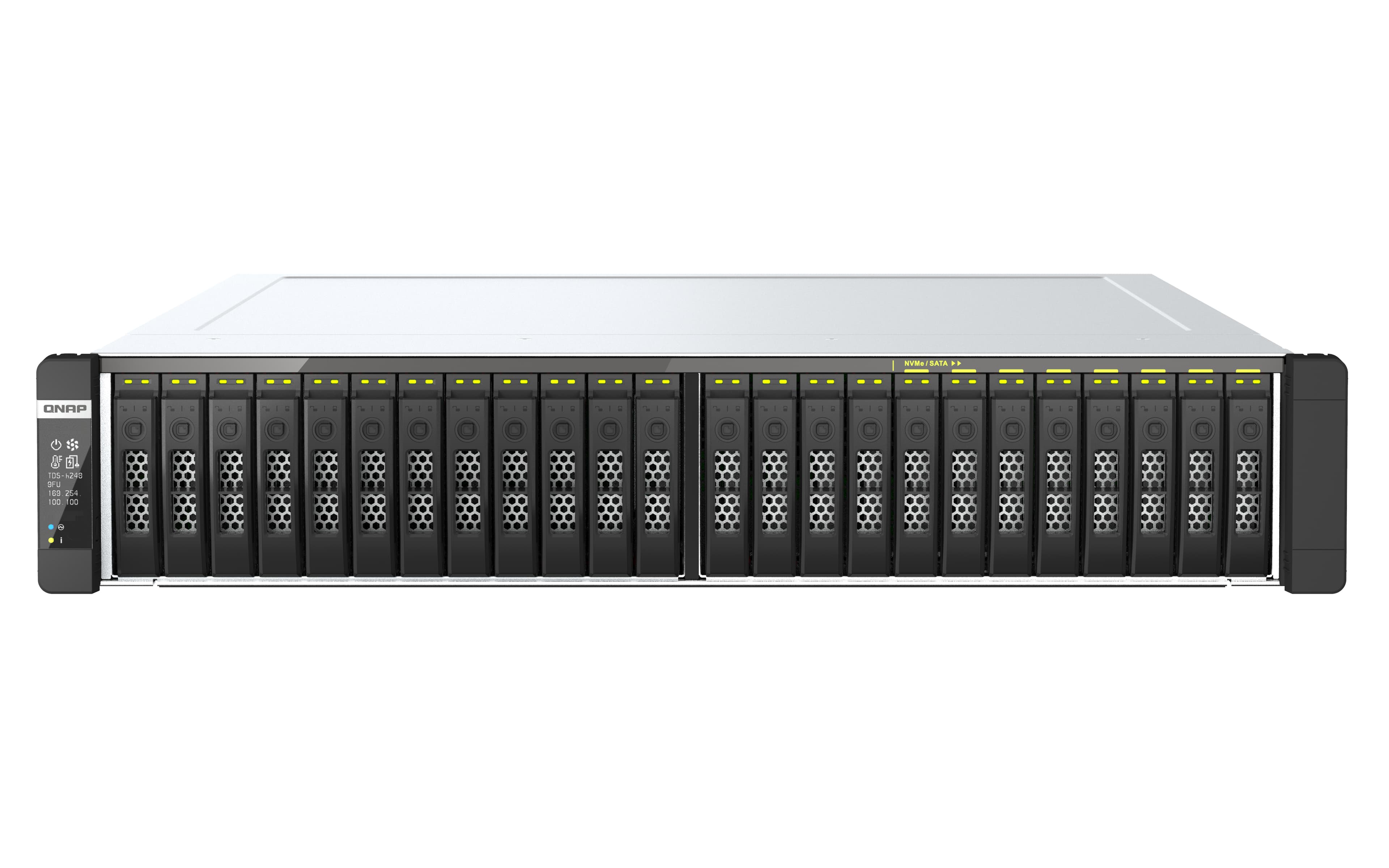 QNAP QNAP TDS-H2489FU-4314-512G 24-Bay all-flash U.2 NVMe PCIe Gen4 dual-processor NAS 512GB RAM TDS-H2489FU-4314-512G
