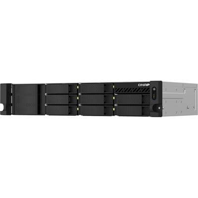 QNAP 8-Bay short depth rackmount 2.5GbE NAS space-efficient design with PCIe expandability and HDMI output TS-864EU-RP-8G