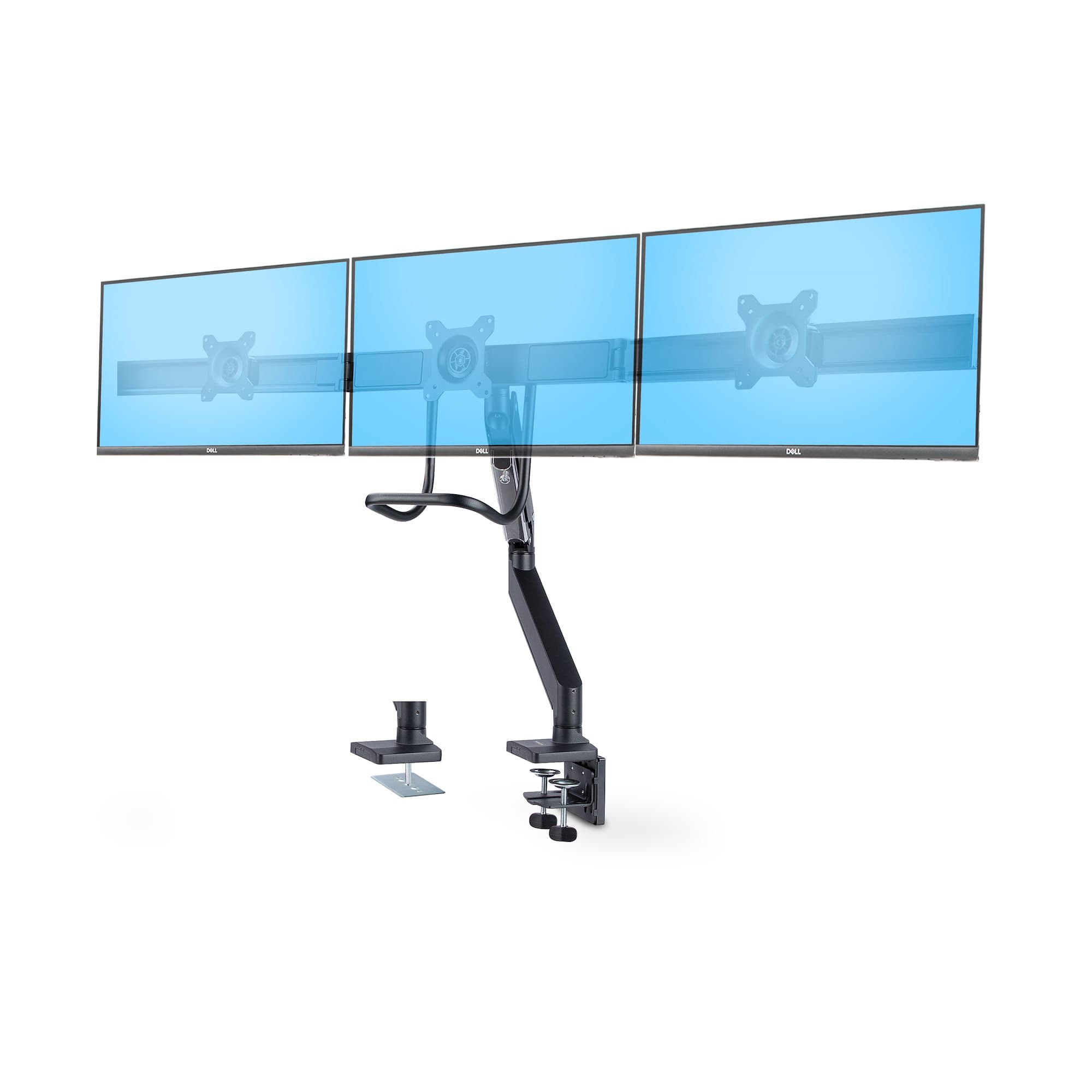 STARTECH STARTECH.COM CROSSBAR TRIPLE MONITOR DESK MOUNT, VESA 75X75/100X100, 5 YR 3M1A3SG-MONITOR-ARM