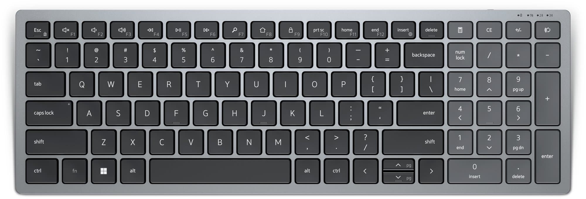 DELL DELL COMPACT MULTI-DEVICE WIRELESS KEYBOARD US ENGLISH - KB740 - RETAIL PACKAGING 580-AKQD