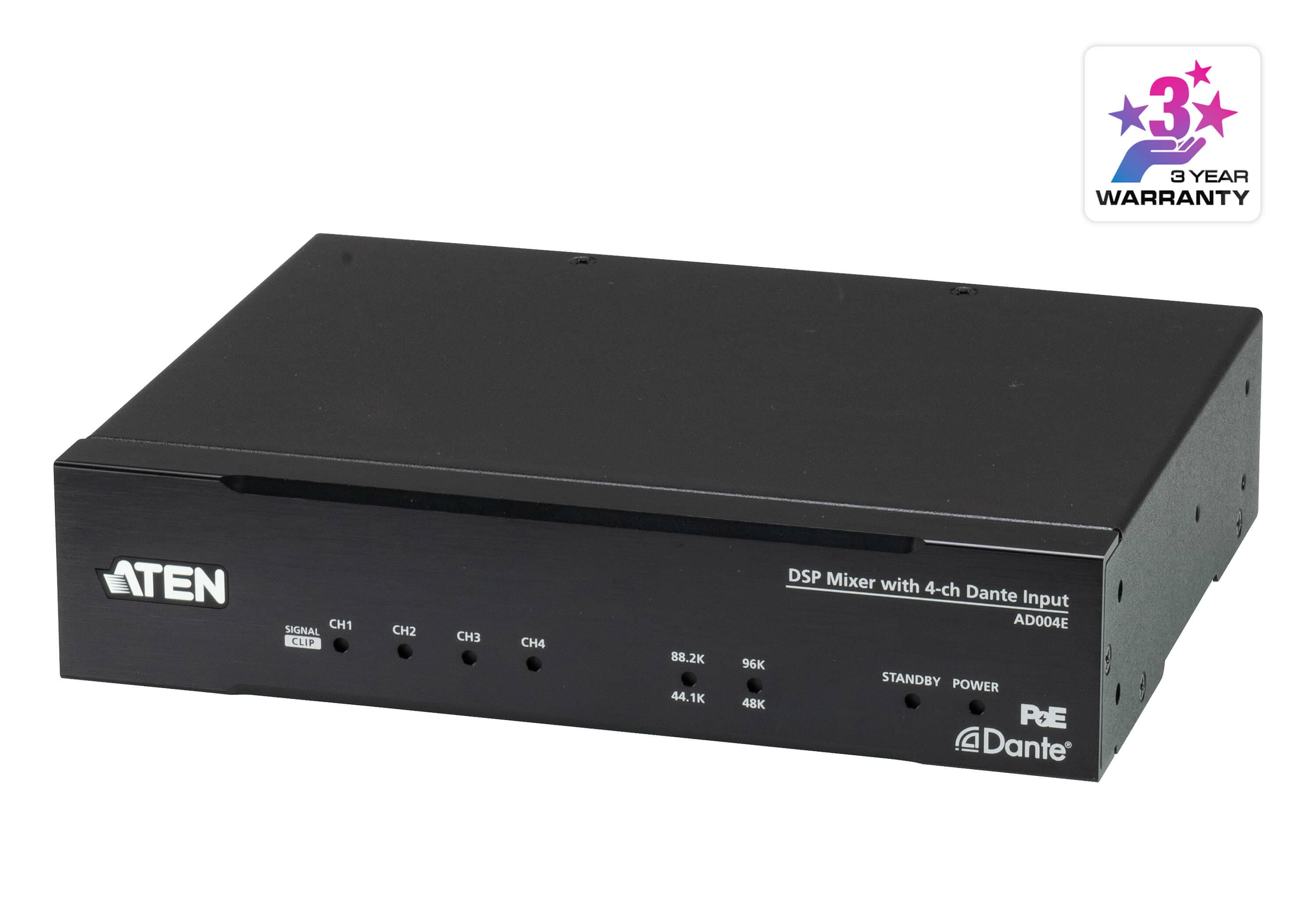 ATEN ATEN DSP MIXER WITH 4-CHANNEL DANTE INPUT AND POE SUPPORT AD004E-AT