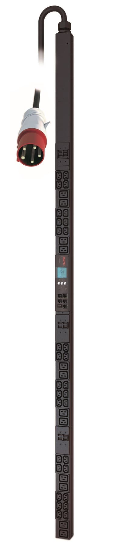 APC APC METERED VERTICAL PDU, 400V, 32A, 22KW, C13(30), C19(12), IEC-309, 2YR AP8886