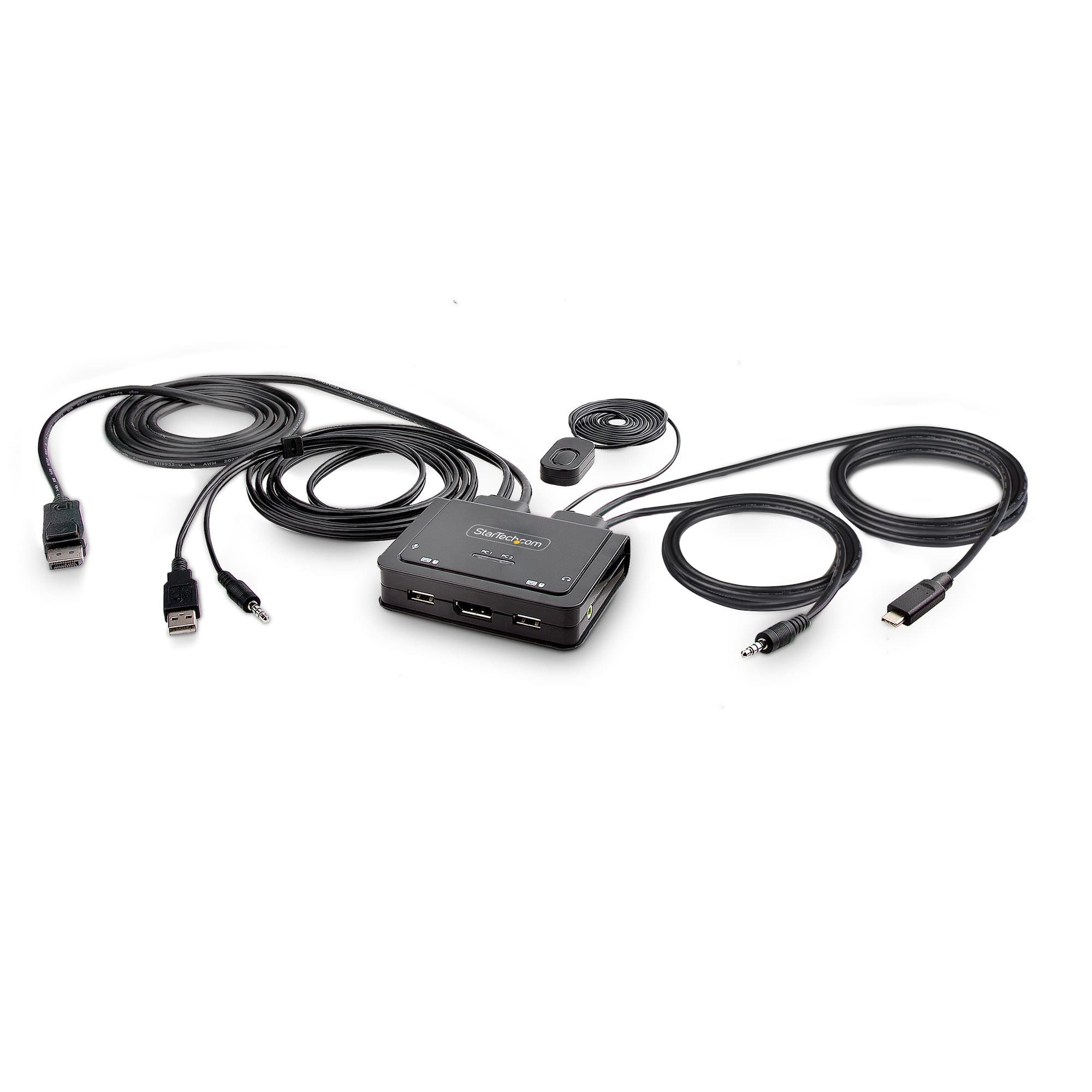 STARTECH STARTECH.COM 2-PORT HYBRID USB-C DISPLAYPORT CABLE KVM SWITCH, 4K 60HZ, 2 YR C2-D46-UAC-CBL-KVM