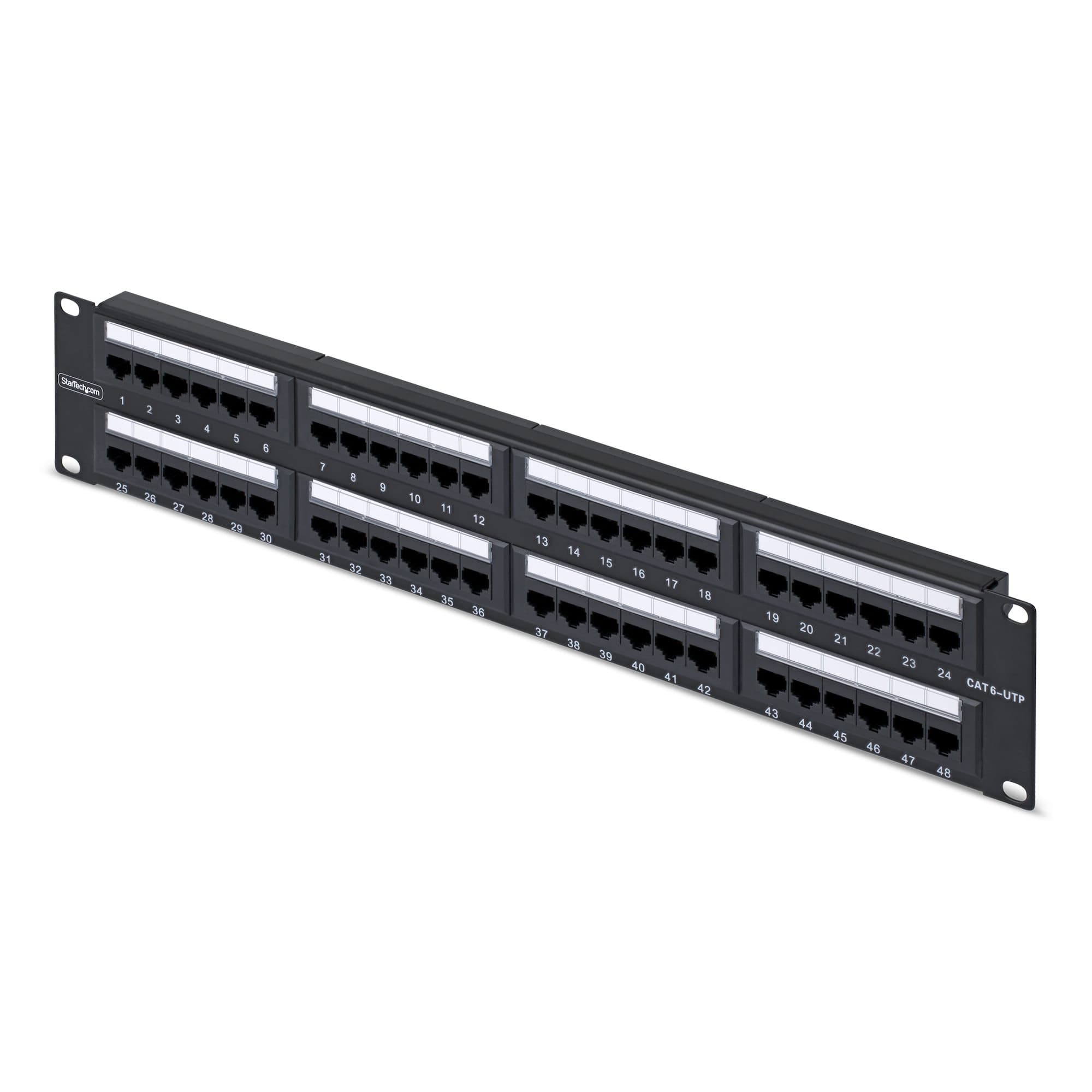 STARTECH STARTECH.COM 48-PORT 2U RACKMOUNT CAT6 PATCH PANEL, RJ45, UTP, 110 TYPE, 2 YR CPANEL48