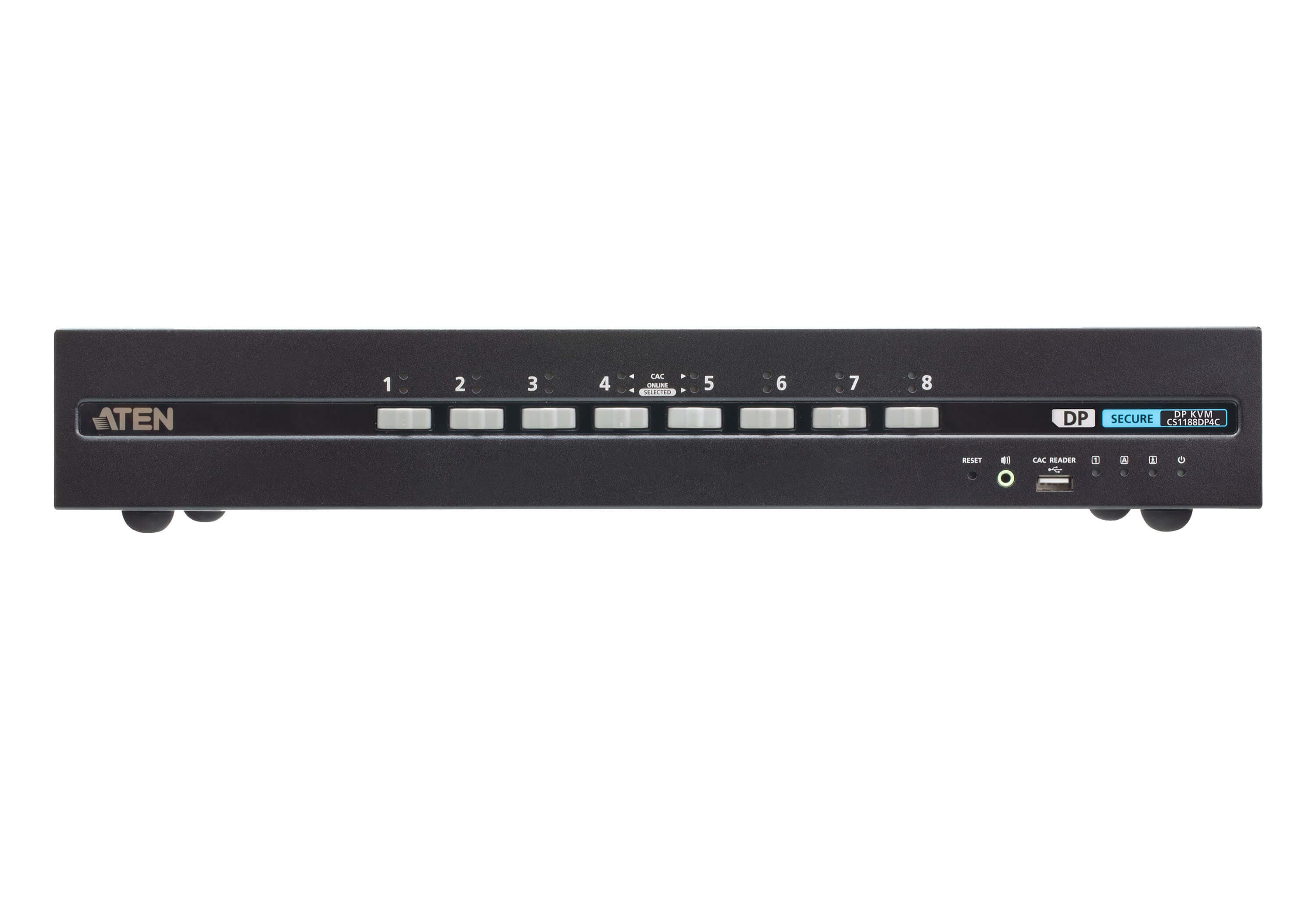 ATEN ATEN 8-PORT USB DISPLAYPORT SECURE KVM SWITCH WITH CAC (PSD PP V4.0 COMPLIANT) CS1188DP4C-AT-U