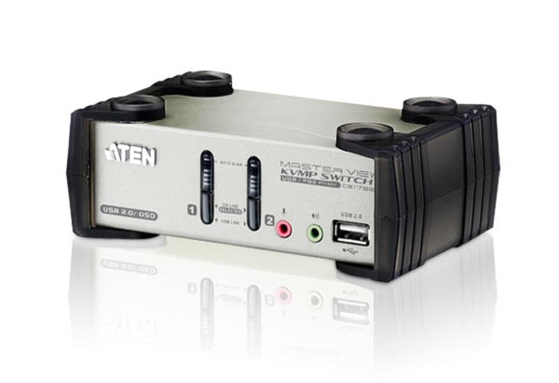 ATEN ATEN 2 PORT USB 2.0 VGA KVMP SWITCH WITH OSD AND AUDIO CS1732B-AT-U