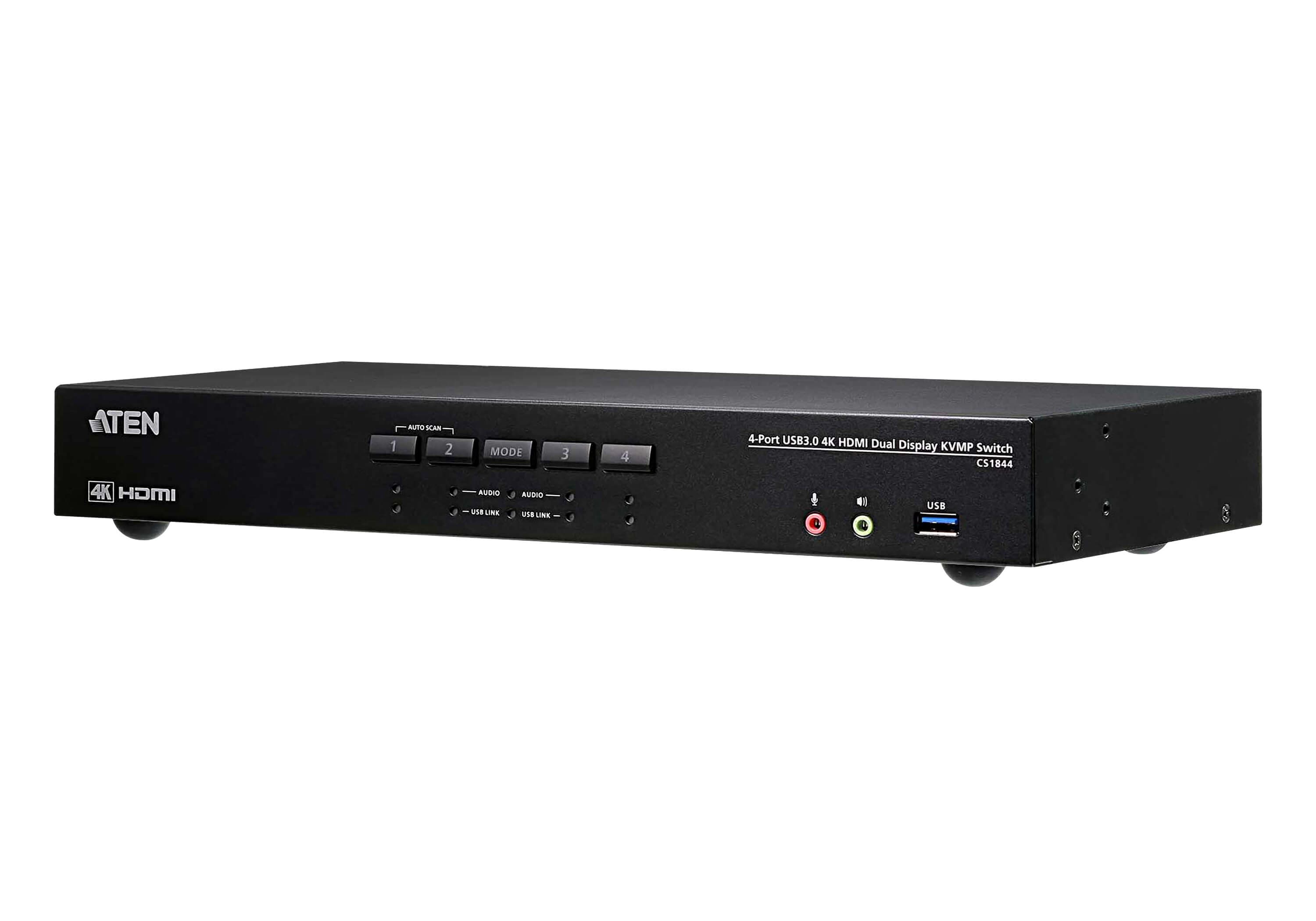 ATEN ATEN 4 PORT USB 3.0 4K DUAL HDMI KVMP SWITCH CS1844-AT-U