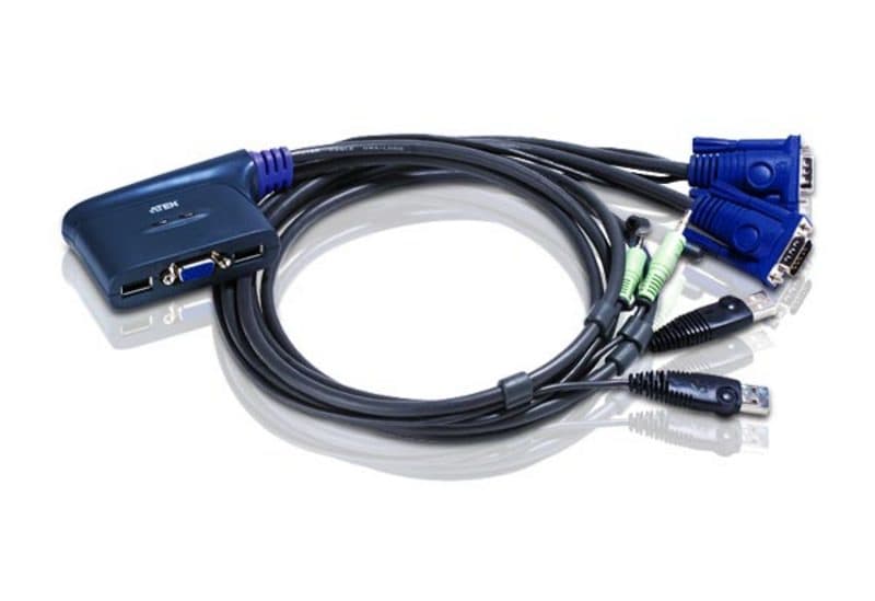ATEN ATEN 2 PORT USB CABLE KVM SWITCH WITH AUDIO CS62US-AT