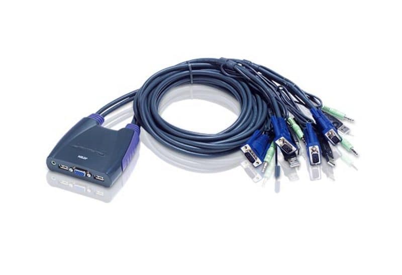 ATEN ATEN 4 PORT USB VGA CABLE KVM SWITCH WITH AUDIO CS64US-AT