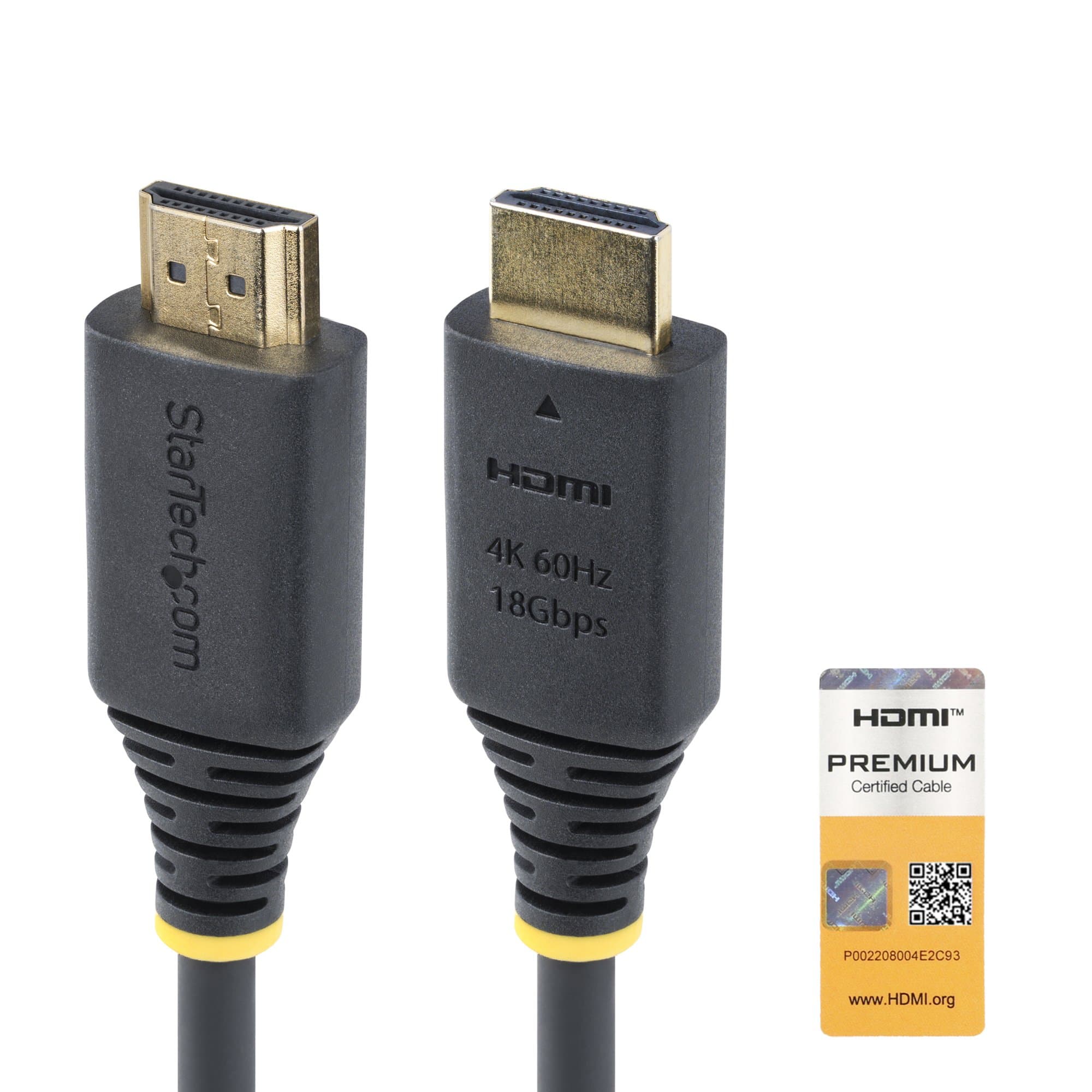 STARTECH STARTECH.COM 1M (3.3FT) PREMIUM CERTIFIED HIGH SPEED HDMI CABLE, 4K60HZ, LTW HDMI2-CABLE-4K60-1M