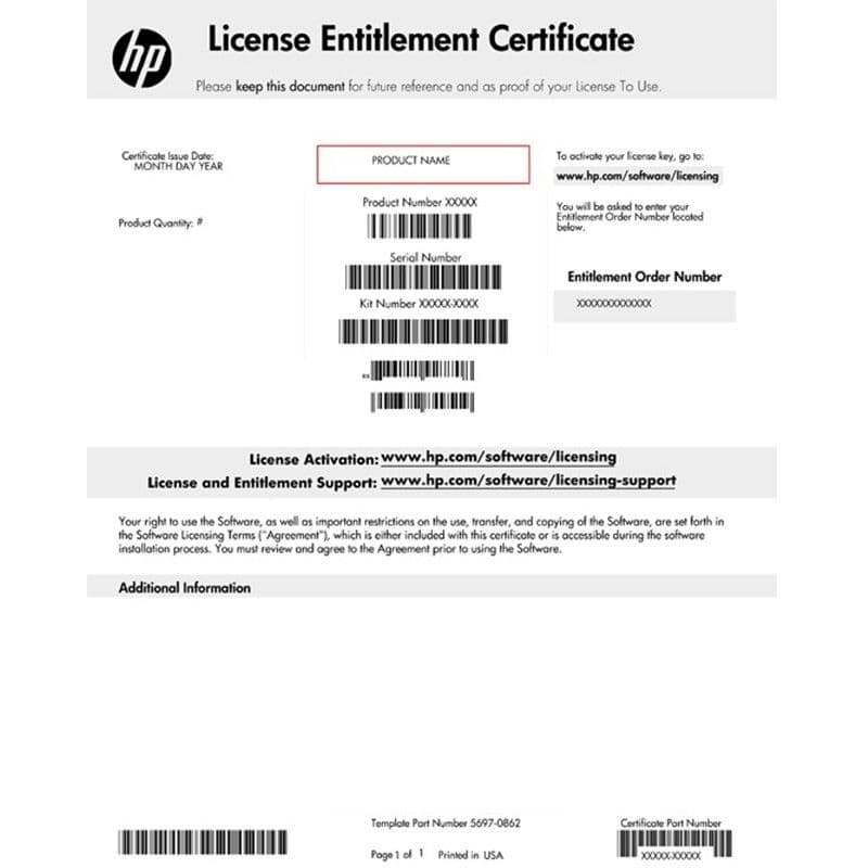 HPE HPE Aruba AW-VA-GLASS Virtual Appl E-LTU JZ076AAE