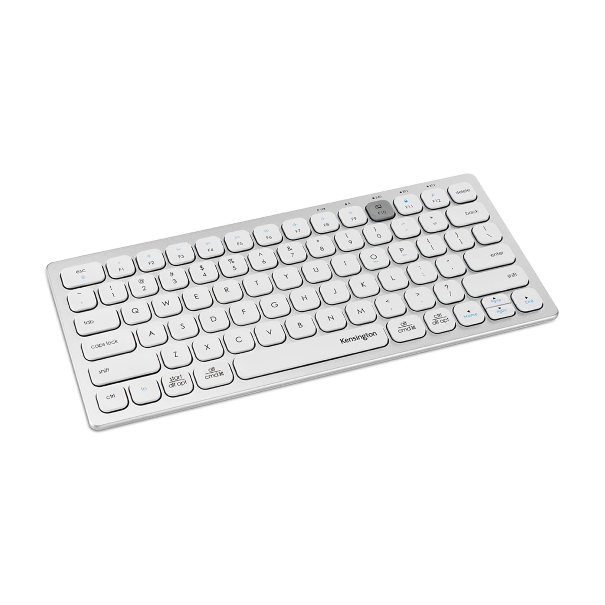 KENSINGTON KENSINGTON MULTI-DEVICE DUAL WIRELESS COMPACT/TRAVEL KEYBOARD, WIN/IOS/MAC, WHITE, 3Y K75504US
