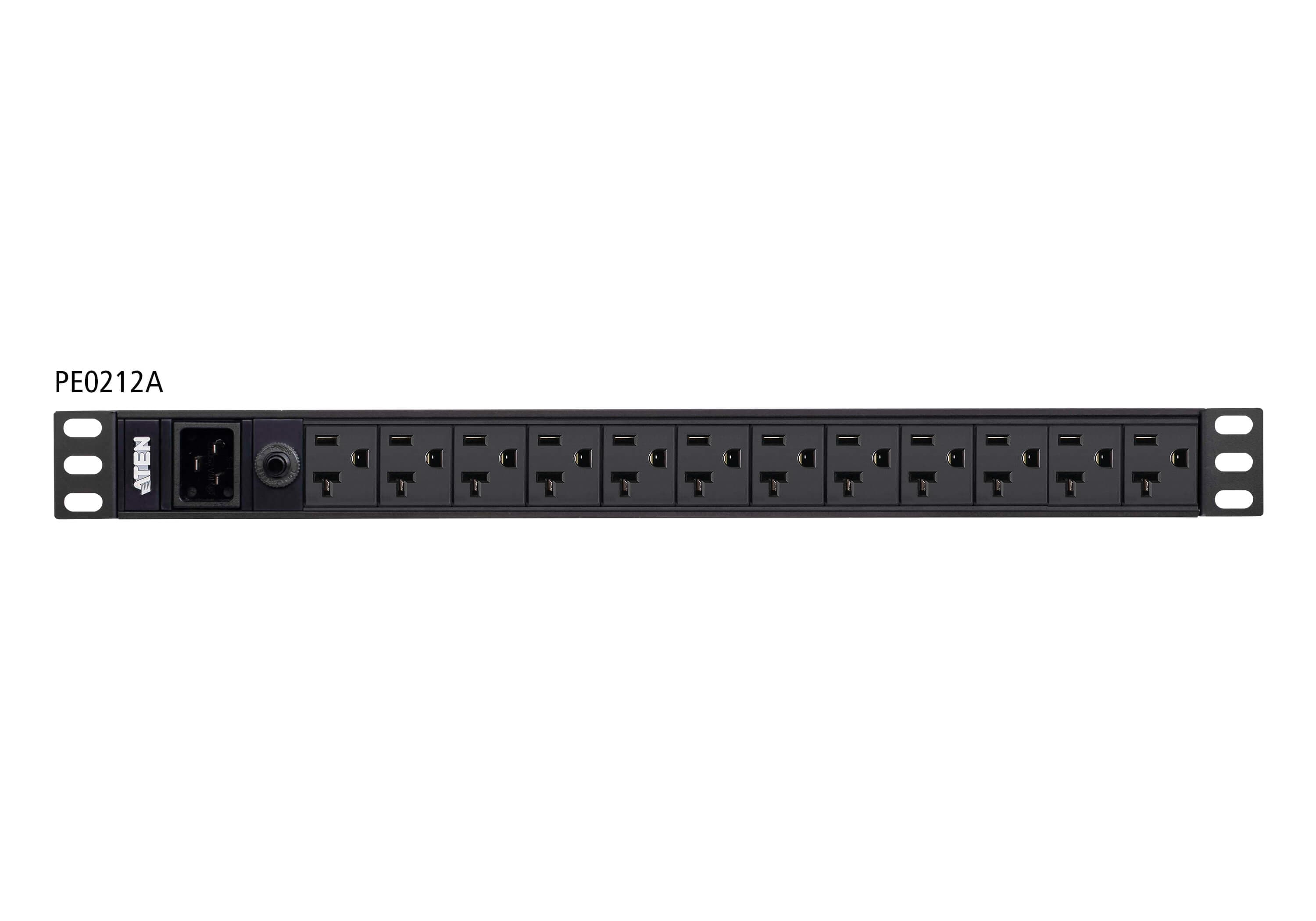 ATEN ATEN 12 PORT 1U BASIC PDU SUPPORTS UP TO 15A WITH 12 IEC C13 OUTPUTS PE0212G-AT-G