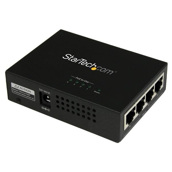 STARTECH STARTECH.COM 4 PORT GIGABIT MIDSPAN - POE+ INJECTOR - 802.3AT AND 802.3AF 2 YR POEINJ4G
