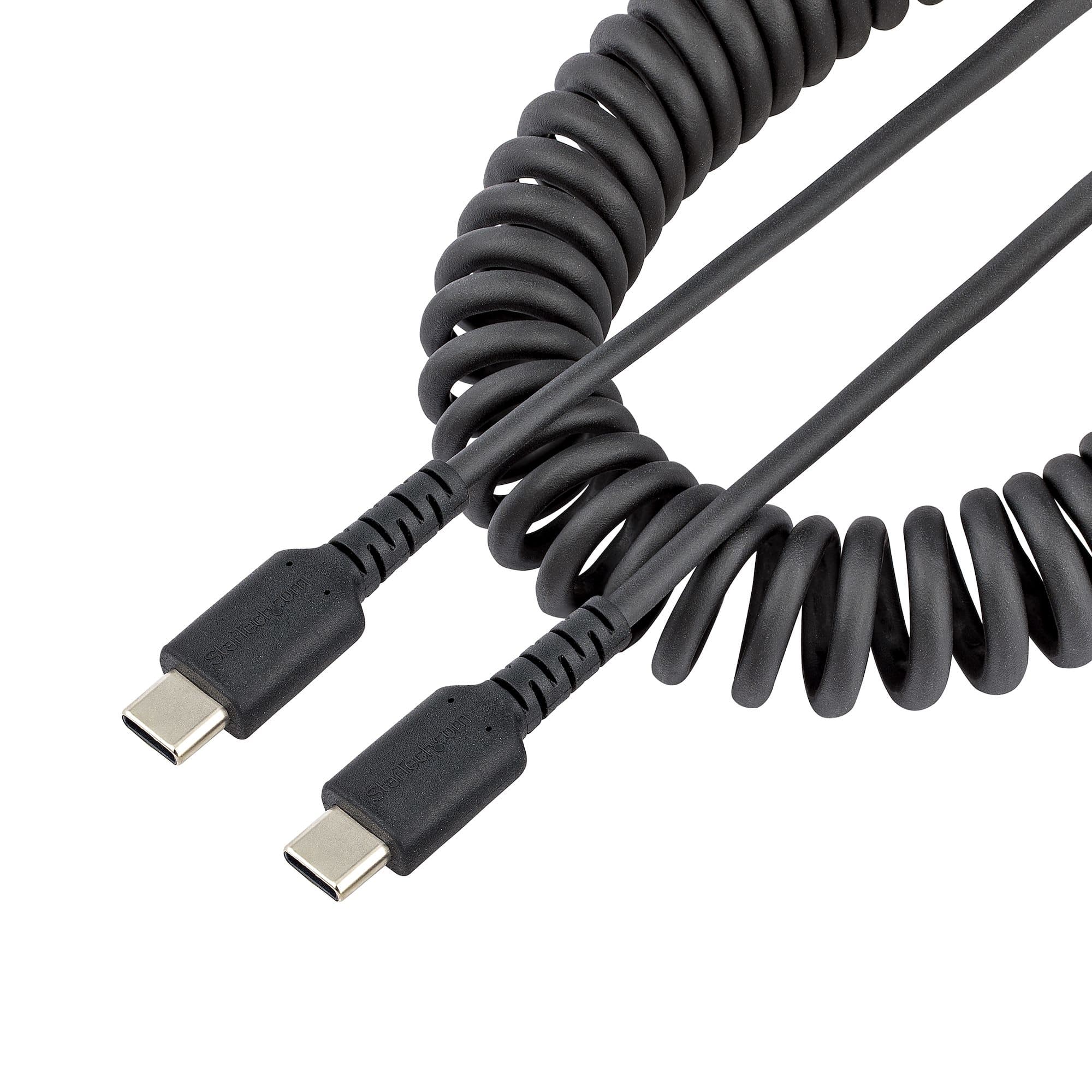 STARTECH STARTECH.COM 50CM USB C CHARGING CABLE, HEAVY DUTY COILED USB 2.0, LTW R2CCC-50C-USB-CABLE