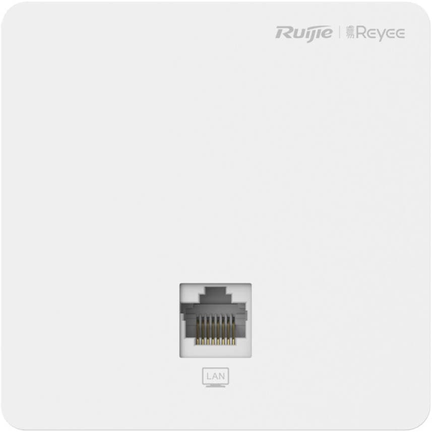 REYEE Ruijie Reyee AC1300 Wi-Fi 5 Dual Band Wall Plate AP (Flush) - 1267Mbps - 2x FE (F & B) RG-RAP1200-F