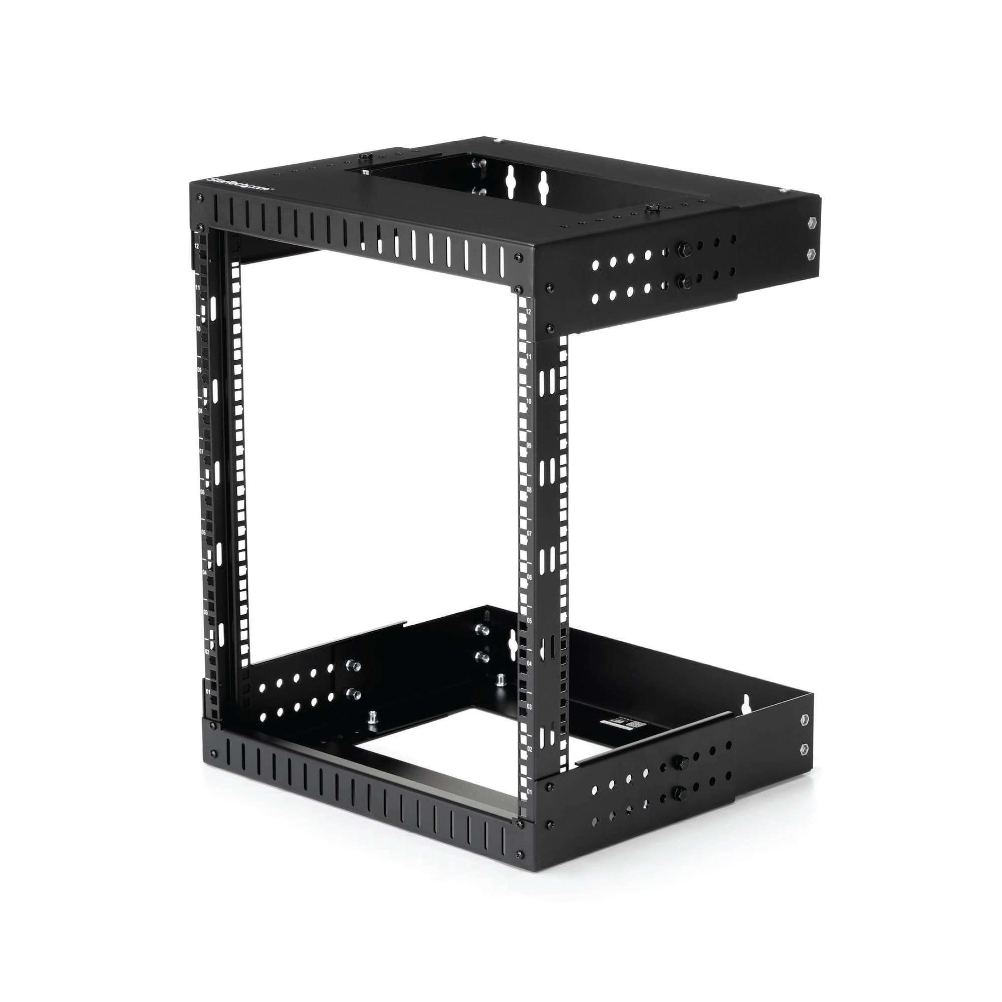 STARTECH STARTECH.COM 12U 19" WALL MOUNT NETWORK RACK OPEN ADJUSTABLE 12-20" AV/DATA 5 YR RK12WALLOA