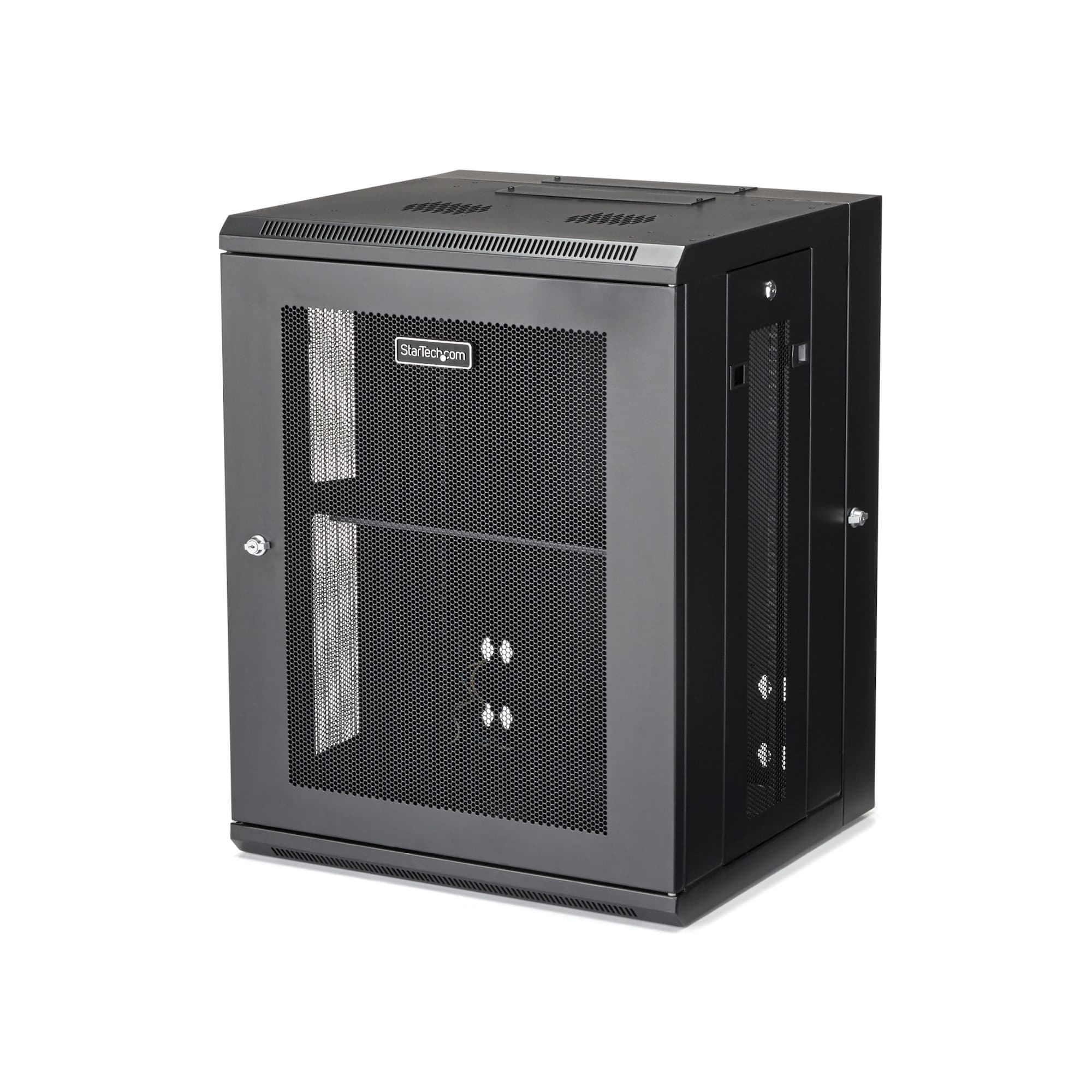 STARTECH STARTECH.COM 15U 19" WALL MOUNT NETWORK CABINET - 16" DEEP HINGED W/SHELF 5 YR RK1520WALHM