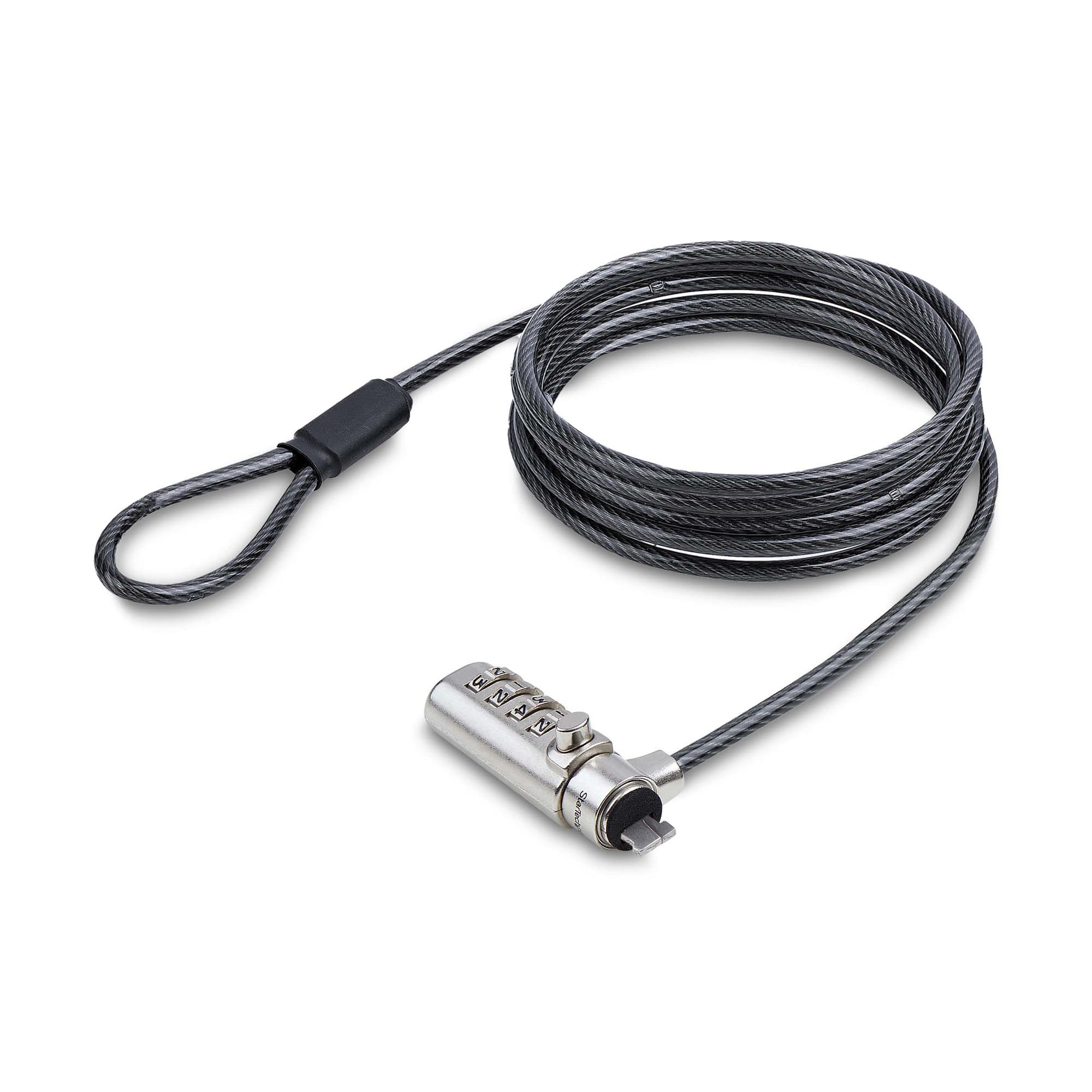 STARTECH STARTECH.COM NANO SLOT COMPATIBLE 5FT (1,5M) CABLE LOCK, LAPTOP SECURITY, 2 YR SNANOC4D-LAPTOP-LOCK