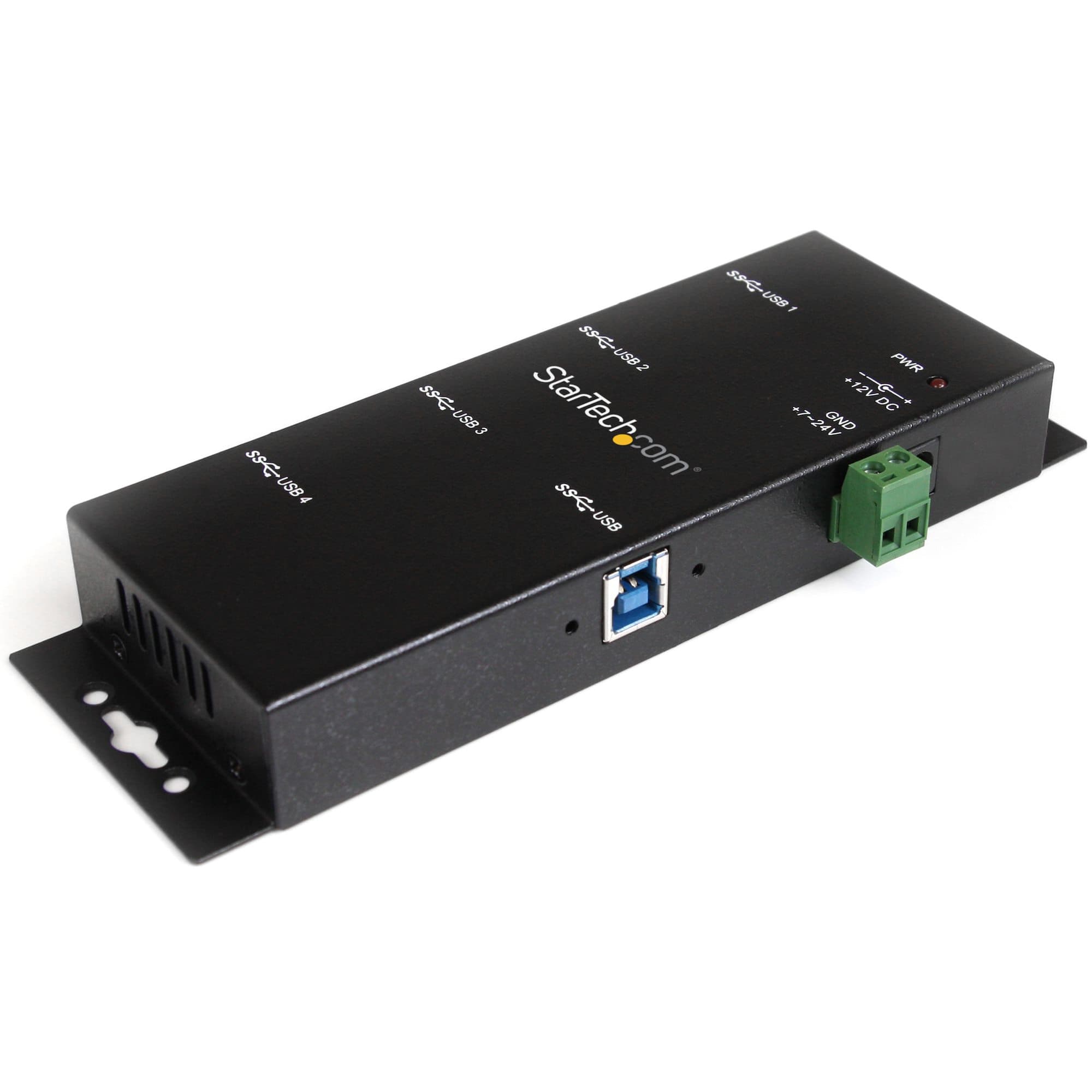 STARTECH STARTECH.COM 4 PORT USB 3.0 HUB (USB-A) - METAL INDUSTRIAL HUB - MOUNTABLE 2 YR ST4300USBM