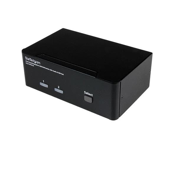 STARTECH STARTECH.COM 2 PORT DUAL DISPLAYPORT USB KVM SWITCH W/ AUDIO & USB HUB 3 YR SV231DPDDUA