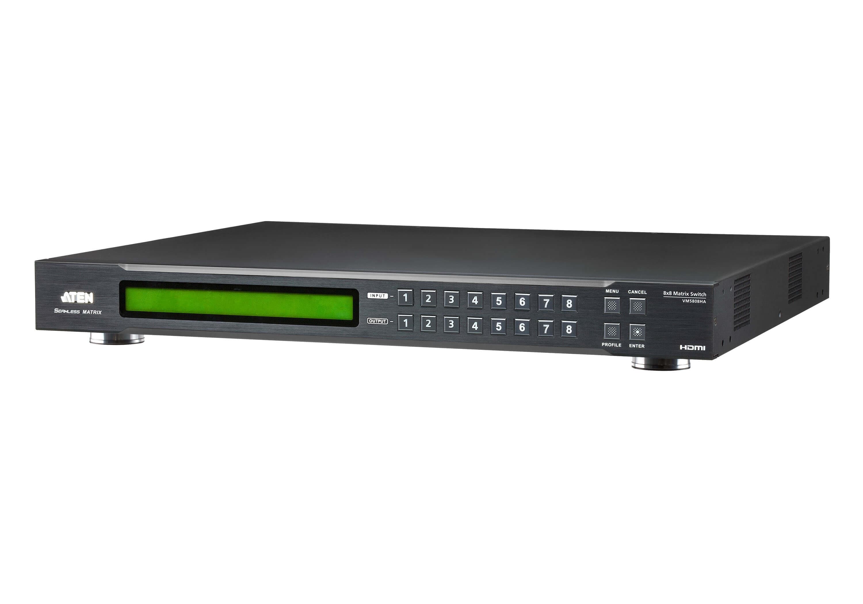 ATEN ATEN 8 X 8 HDMI MATRIX SWITCH WITH SCALER, SEAMLESS SWITCHING, FRAMESYNC AND INTUITUVE WEB VM5808HA-AT-U