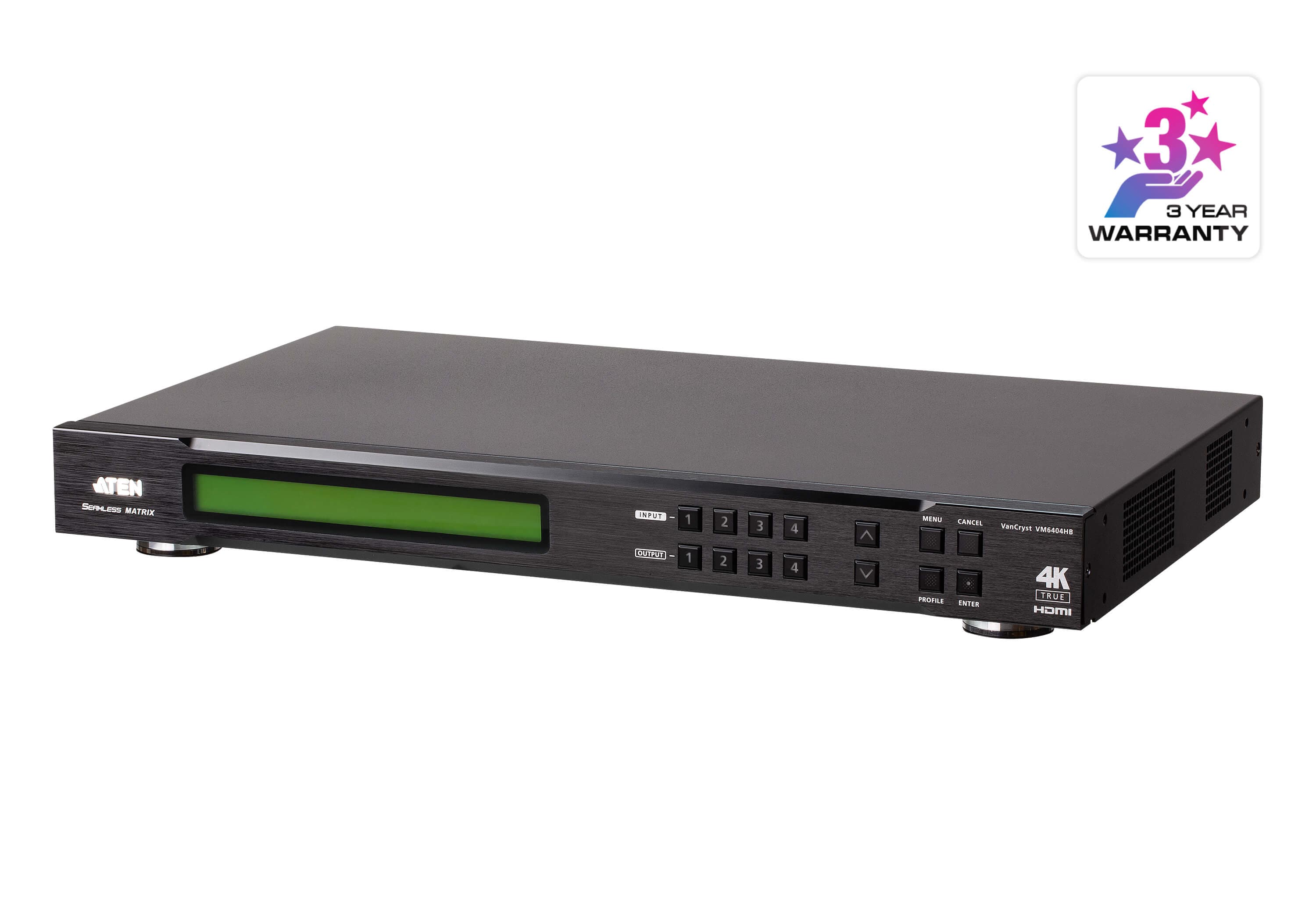 ATEN ATEN 4X4 TRUE 4K HDMI MATRIX WITH SCALER VM6404HB-AT-U