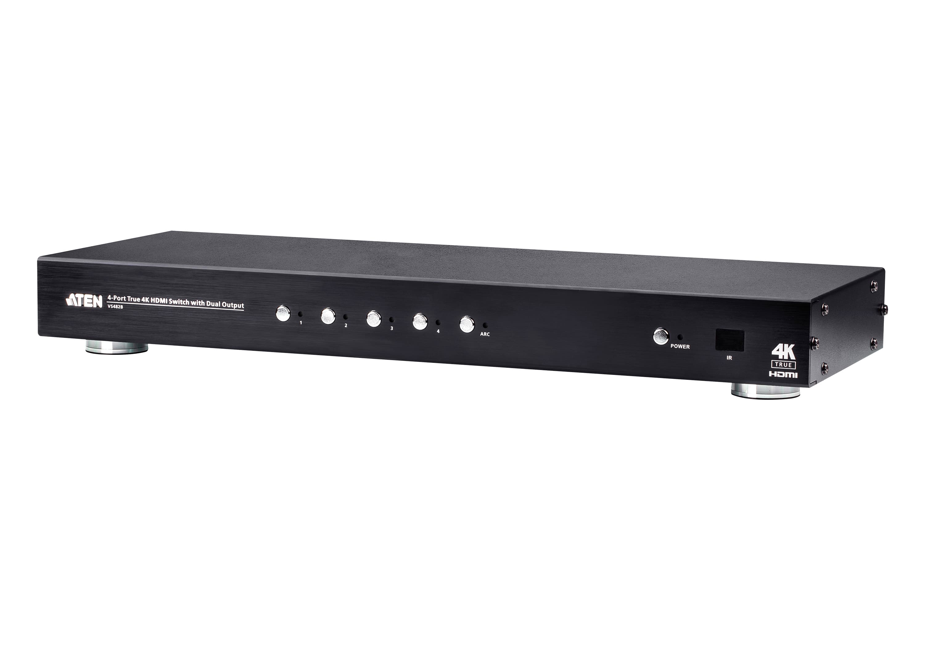 ATEN ATEN 4 PORT DUAL OUTPUT TRUE 4K HDMI SWITCH VS482B-AT-U