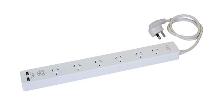 DYNAMIX DYNAMIX 6-Way 10A Home & Office Powerboard With Two USB 3.4A A16U