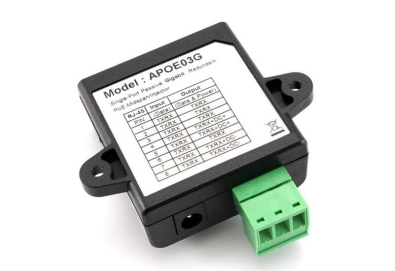 Go Wireless NZ Gigabit Passive PoE Injector with Terminal Block APOE03G