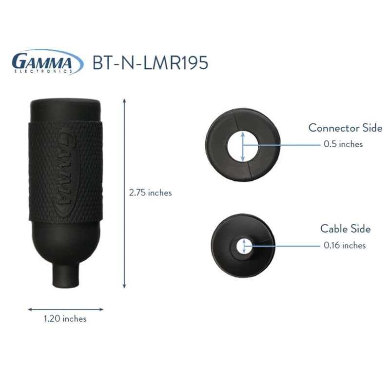 Gamma Electronics Gamma Electronics BT-N-195 Boot for Type N connectors to LMR195 cable BT-N-195