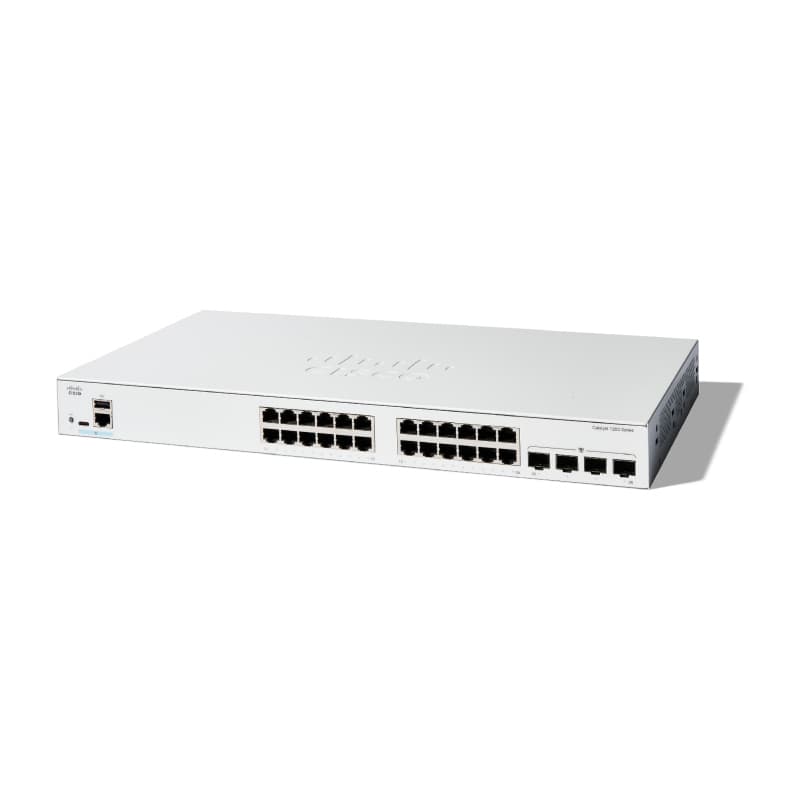 Cisco Catalyst 1200 24-port GE, 4x1G SFP, Managed Switch (no PoE) C1200-24T-4G