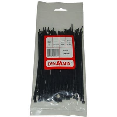 DYNAMIX 150mm x 2.5mm Cable Tie 100pk CAB150B