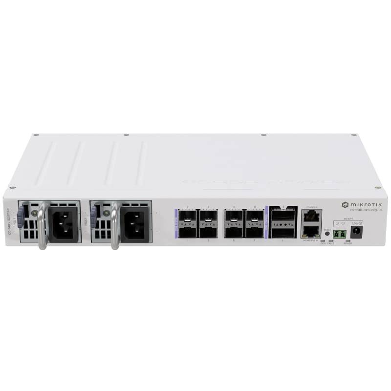 MikroTik MikroTik CRS510-8XS-2XQ-IN 10/100 Gbps Switch with Dual Hot-Swap Power Supplies CRS510-8XS-2XQ-IN