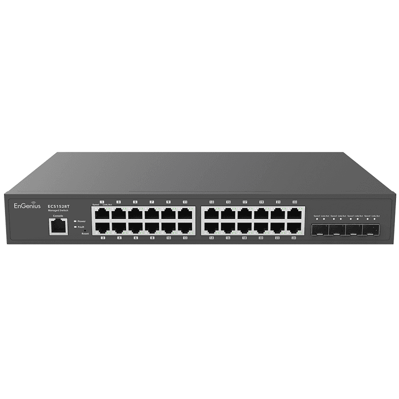 EnGenius EnGenius ECS1528T Cloud Managed 24-Port Gigabit Switch with SFP+ Non-POE ECS1528