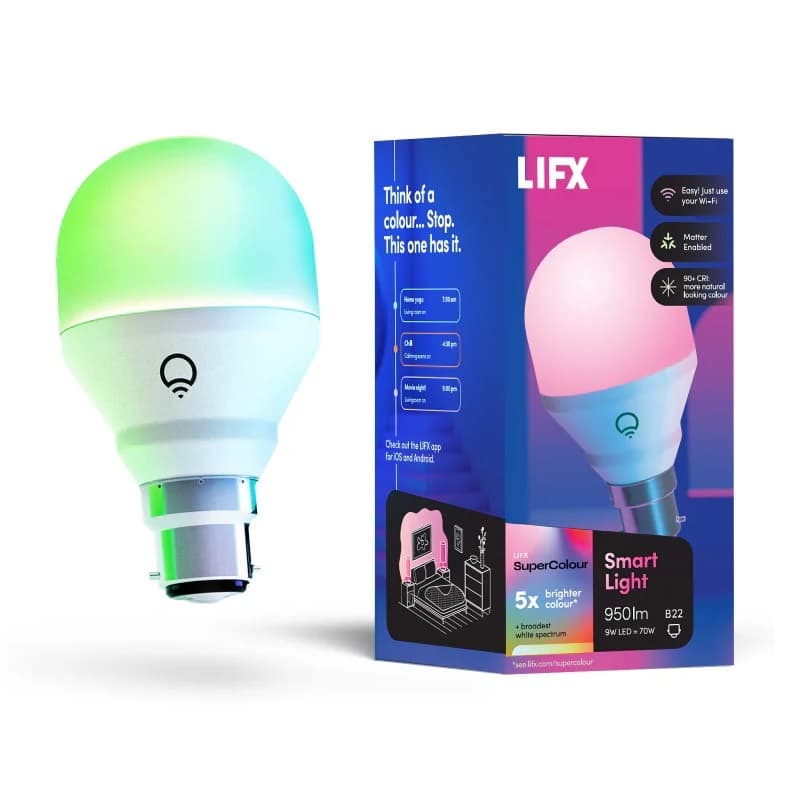 LIFX LIFX SuperColour 950 Lumens B22 Smart Light LFXA19950RGBWB22AU