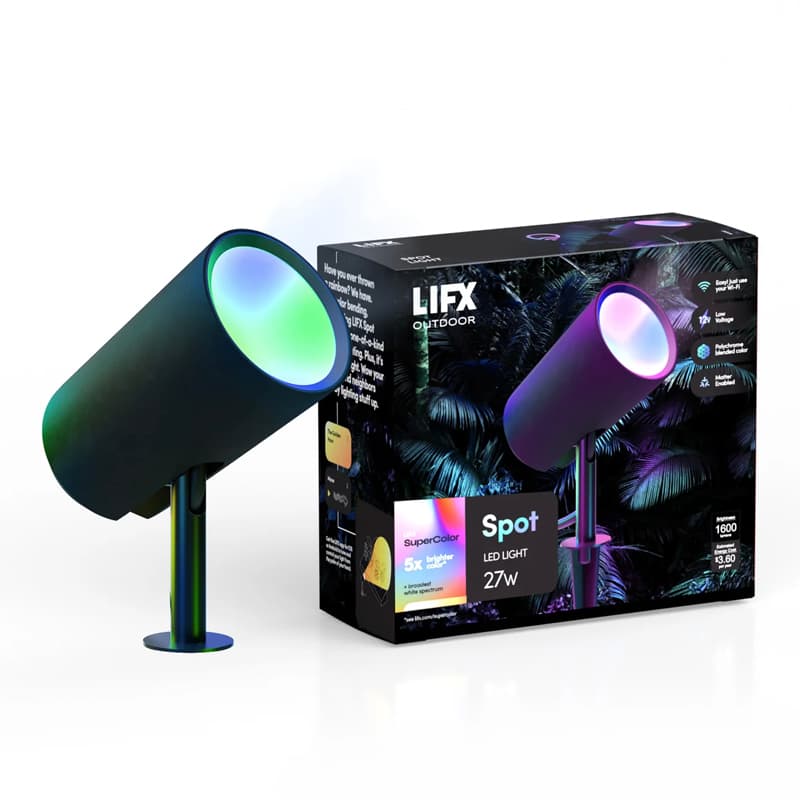 LIFX LIFX SuperColor Smart Outdoor LED Spot Light LFXLVSPOTRNDAU