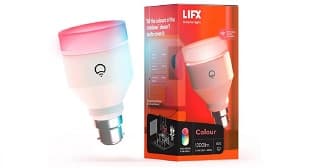 LIFX LIFX Colour 1200 Lumens A60 B22 Wi-Fi Controlled LED Bulb LHLA19B22AU
