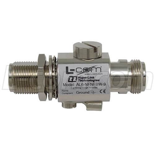 L-com N-Female to N-Female Bulkhead 0-6GHz 90V Lightning Protector LP-07