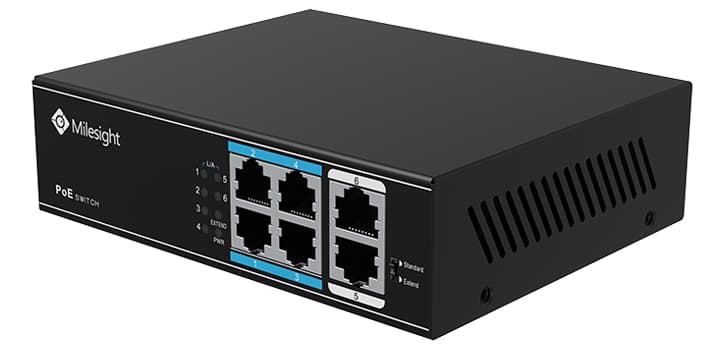 Milesight Milesight 4 Port 100Mbps AF/AT 65 Watt PoE Switch MS-S0204-EL
