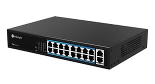 Milesight Milesight 16 Port 100Mbps AF/AT 200 Watt PoE Switch with Gigabit Uplink MS-S0216-GL