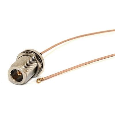 Go Wireless NZ N-Female Bulkhead to U.FL Pigtail 30cm 50 Ohm Coax Pigtail P-26