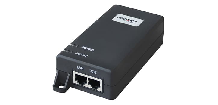Procet PoE Systems 55V DC 30 Watt 10 Gigabit 802.3at Wide Temperature Power over Ethernet Supply PT-PSE104GO-30-10