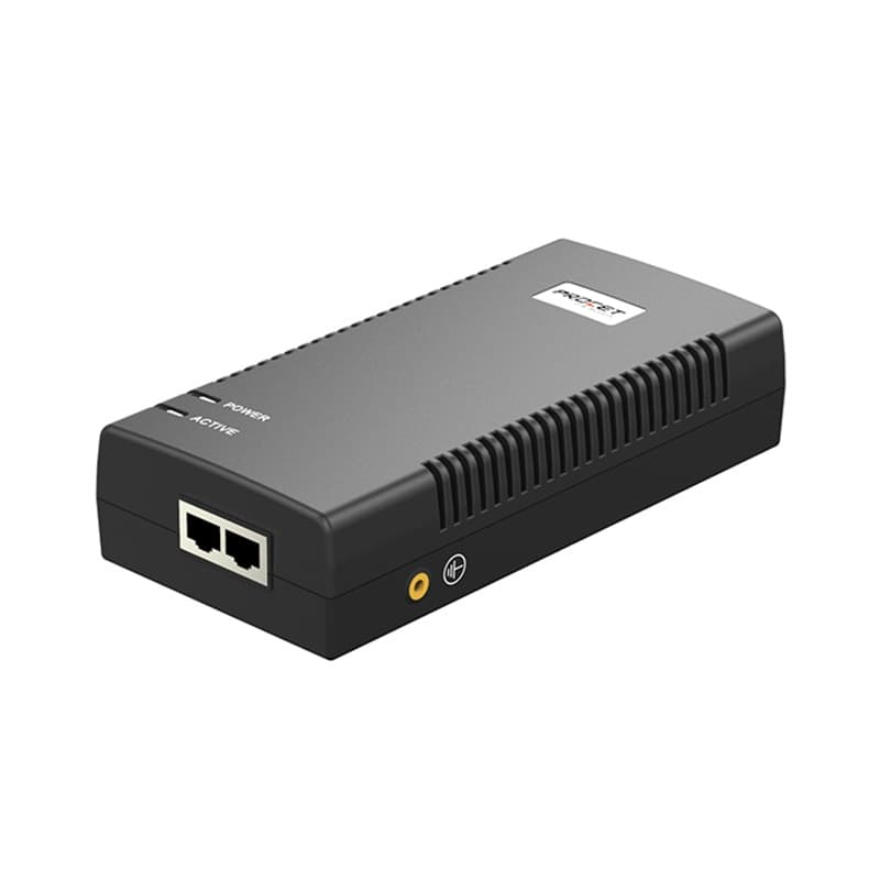 Procet PoE Systems Procet 55V DC 90 Watt 10 Gigabit 802.3bt PoE++ Power over Ethernet Injector PT-PSE106GBR-10